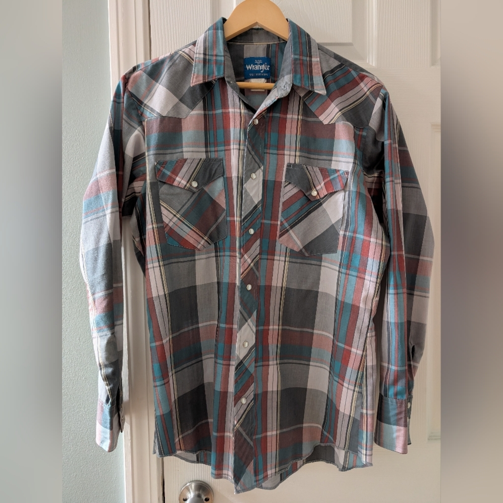Wrangler Men's Plaid Shirt - Multicolor